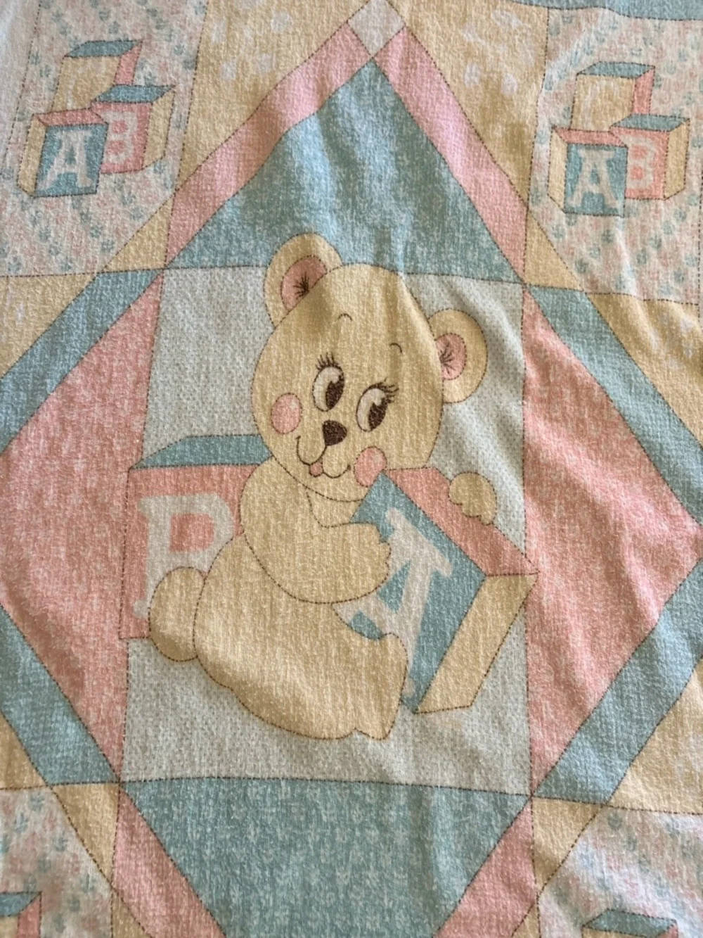 Riegel blanket 36x50 Baby nursery Blanket- satin trim- 100% cotton- Made in USA